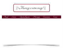 Tablet Screenshot of mariageavotreimage.com